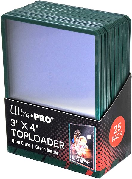 Ultra Pro Green Border regular Toploader (25 stk)